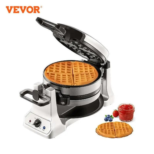 VEVOR 2-Layer Waffle Maker 1400W Round Waffle Iron Non-Stick Waffle Baker Machi image 0