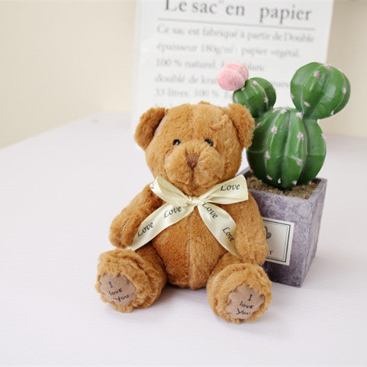 1pc 18cm Cute Bear Dolls Lovely Teddy Bear Stuffed Toy Soft Bear Toy Boys Girls image 0