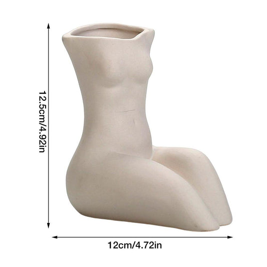 Ceramic Body Vase Women Ceramic Vase For Plants Flower Pot For Tabletop Centerp image 0