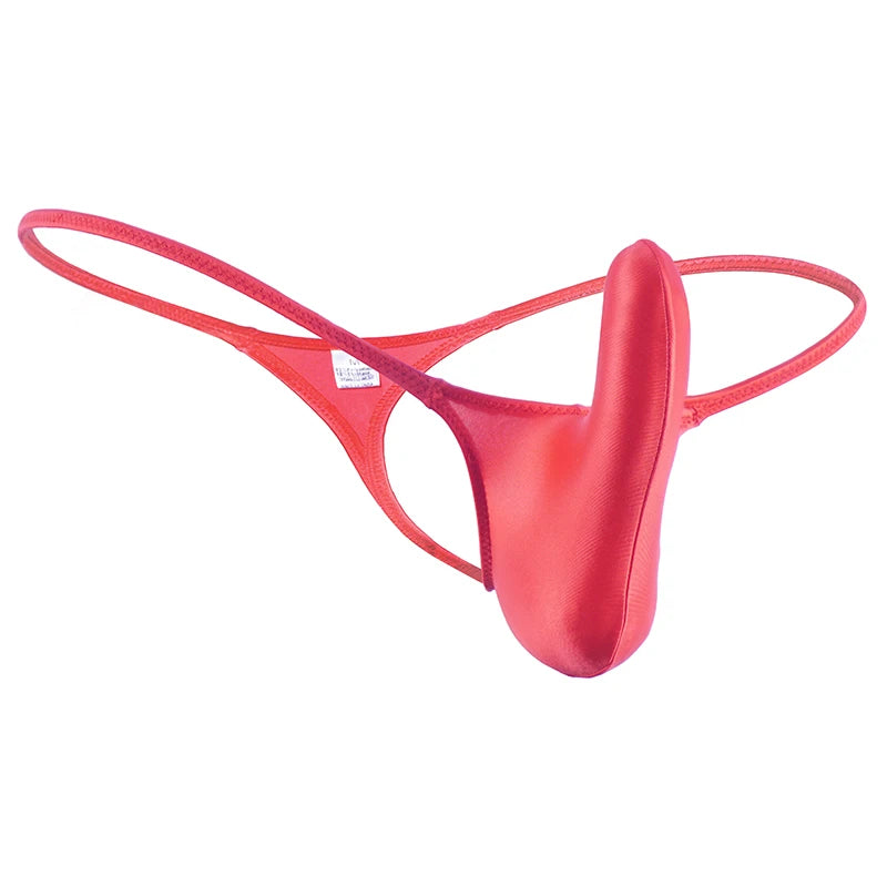 YAULAANG Sexy men's gloss gay underwear oily G-Strings thong Shiny low-waisted  image 4