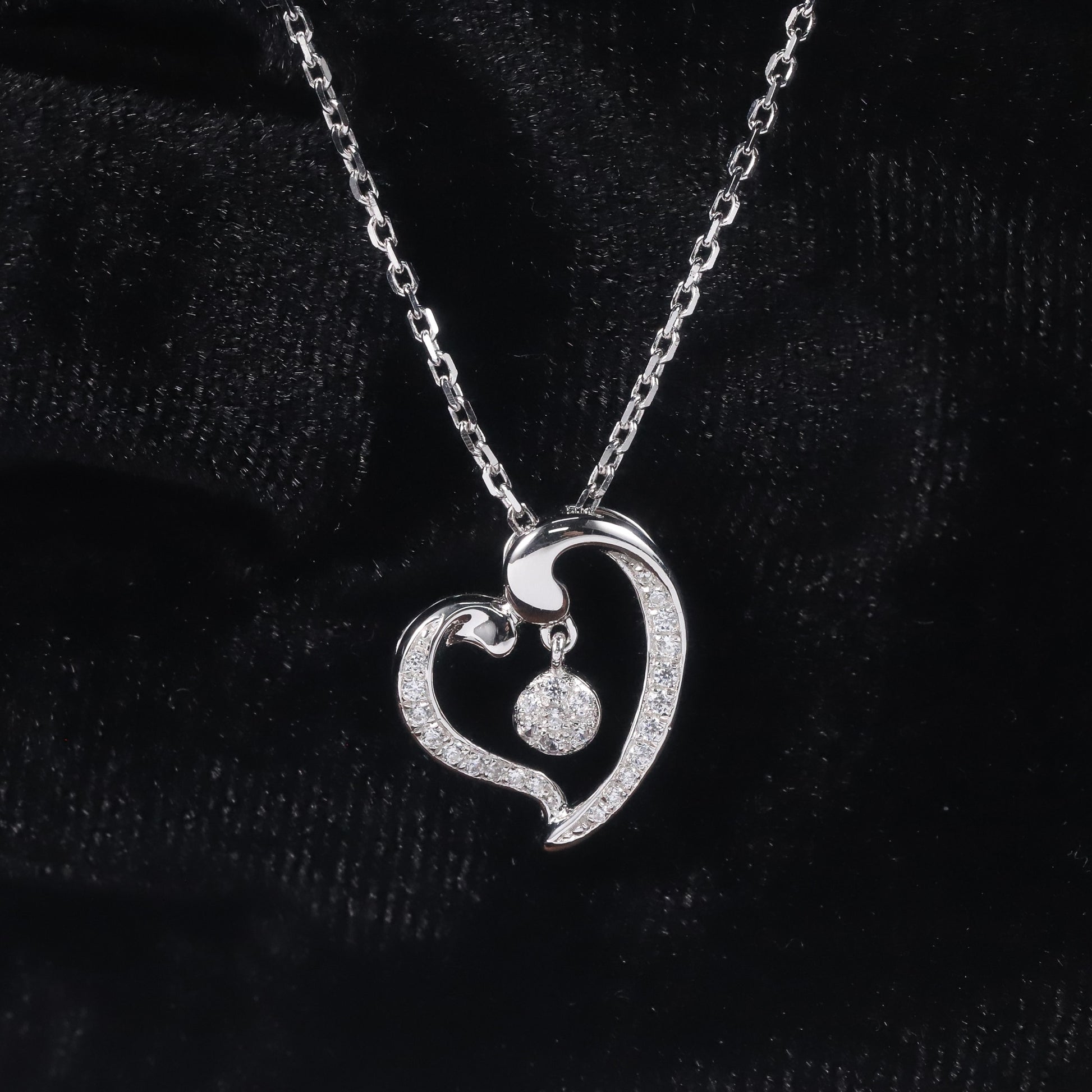 GEM'S BALLET Fine Gold Jewelry Natural Real Heart Diamond 9K 10K 14K 18K Solid image 4