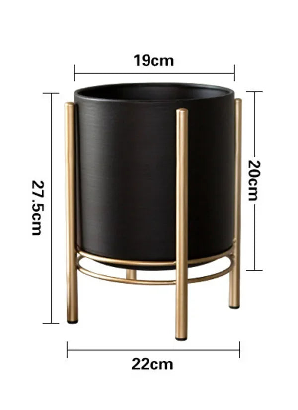 Chinese Golden Wrought Iron Vase Light Artistic Galvanized Metal bucket Home ho image 4