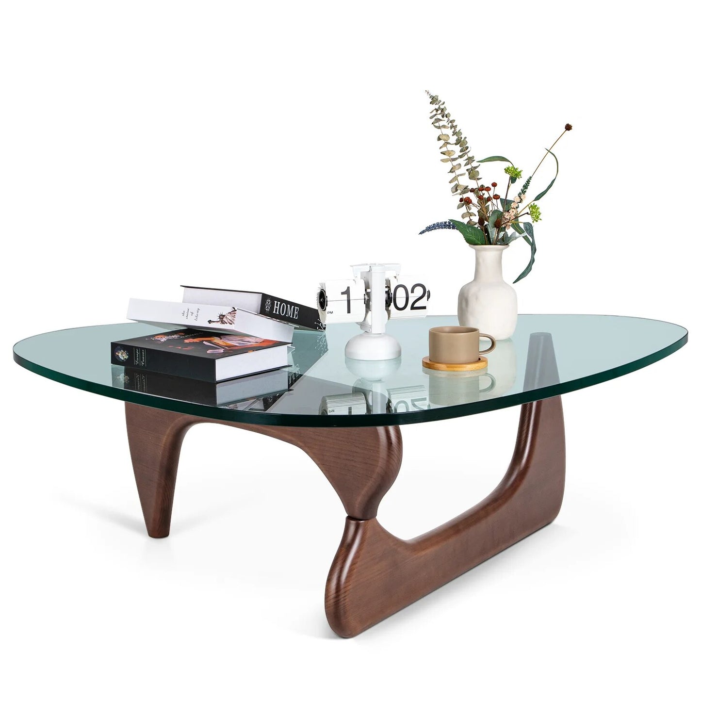Home Coffee Table Irregular Glass Side Table Modern Simple Dining Table For Bed image 7