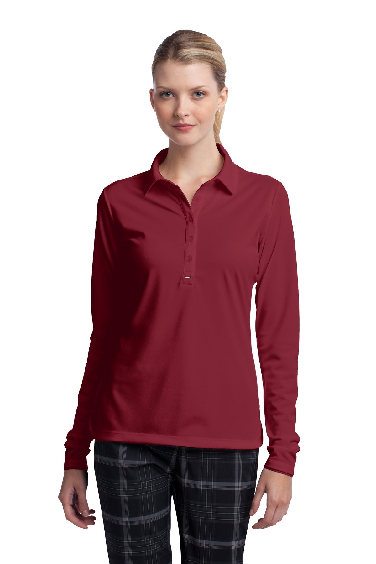 Polo Nike Dri-FIT Stretch Tech de manga larga para mujer. 545322