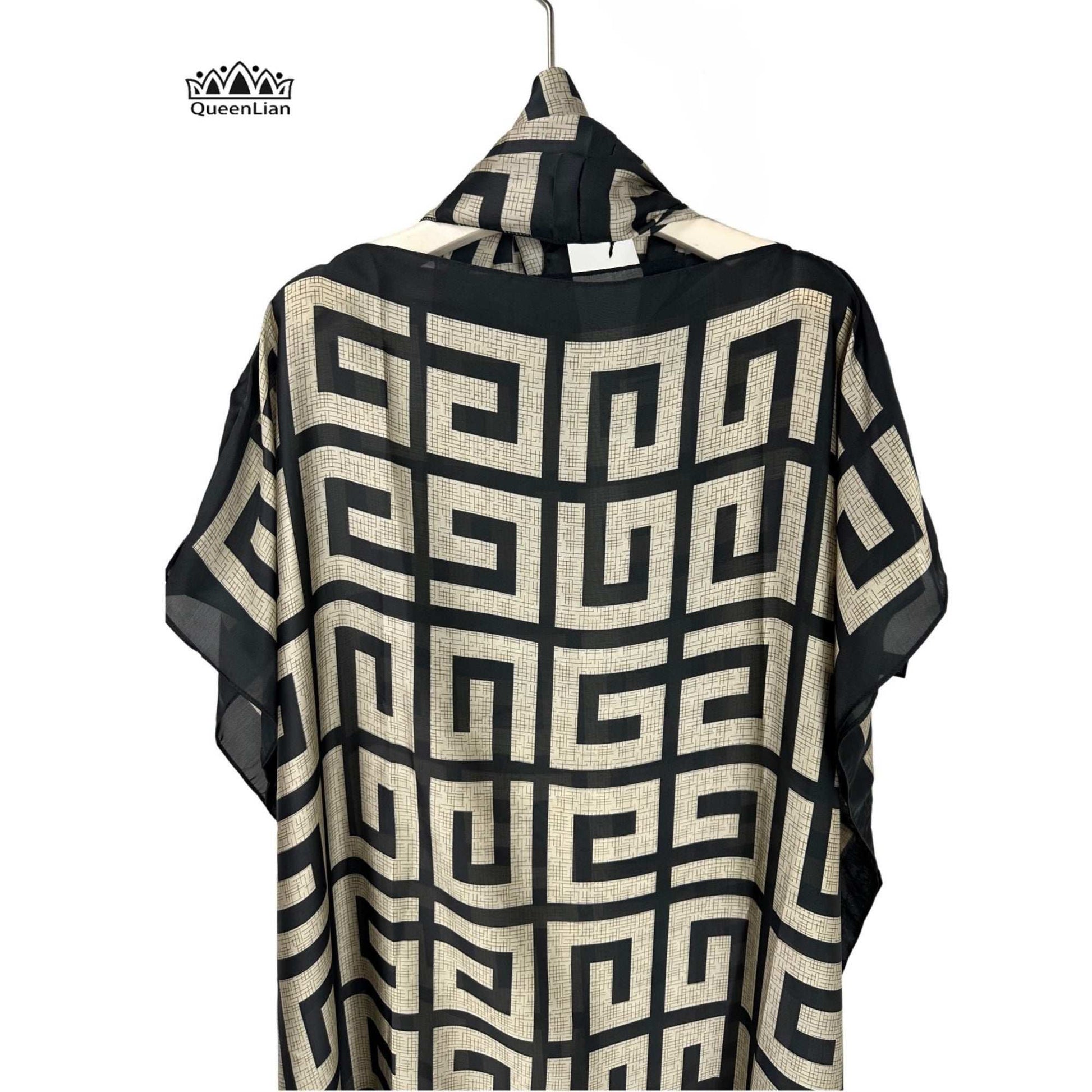 Oversize African Women Clothing Dubai Dashiki Abaya Free Size Print Design With image 4
