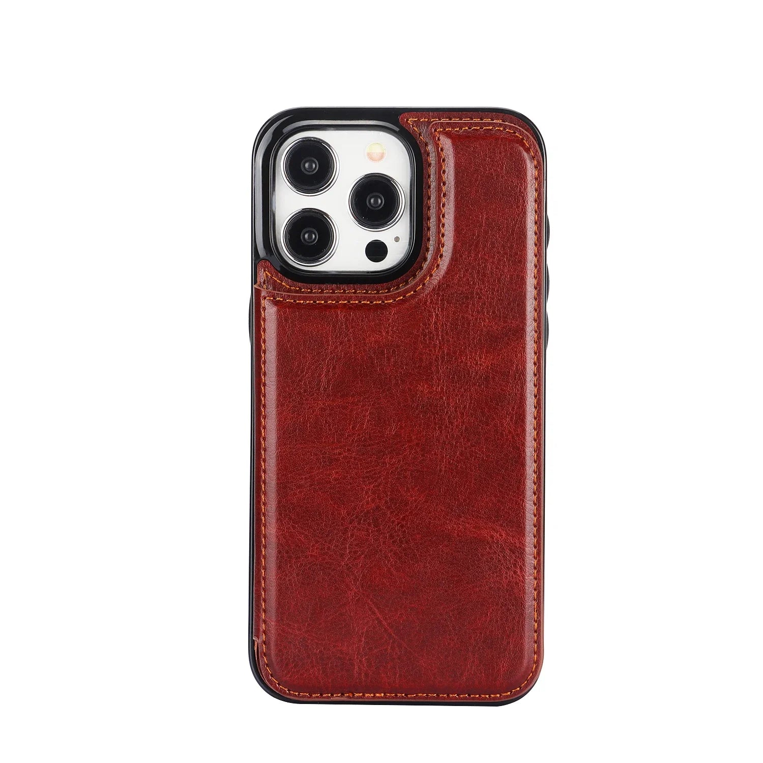 PU Leather for iPhone 15 14 13 12 11 Pro Max XR XS Max Wallet Case with Card Sl image 2