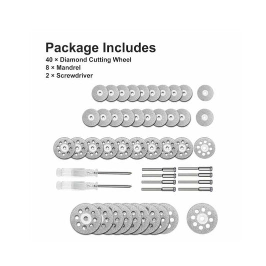 Diamond grinding disc set of 50 (silver), Suitable for cutting a variety of mat image 0