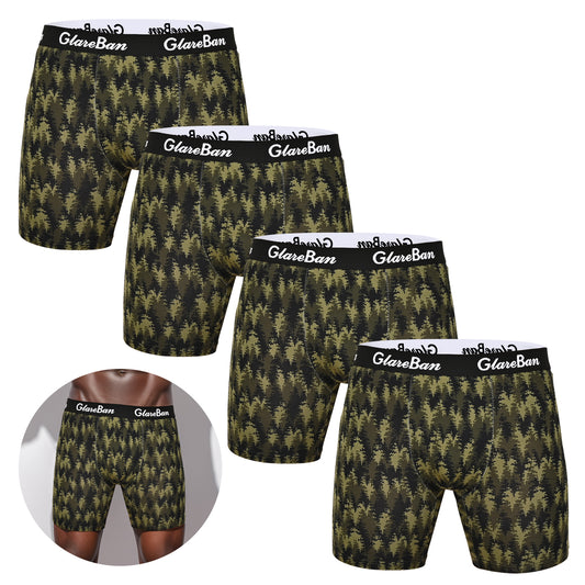 4pcs Pack Mid-Long Boxer Shorts Men Underwear Cotton Male Underpants for Men Se image 0