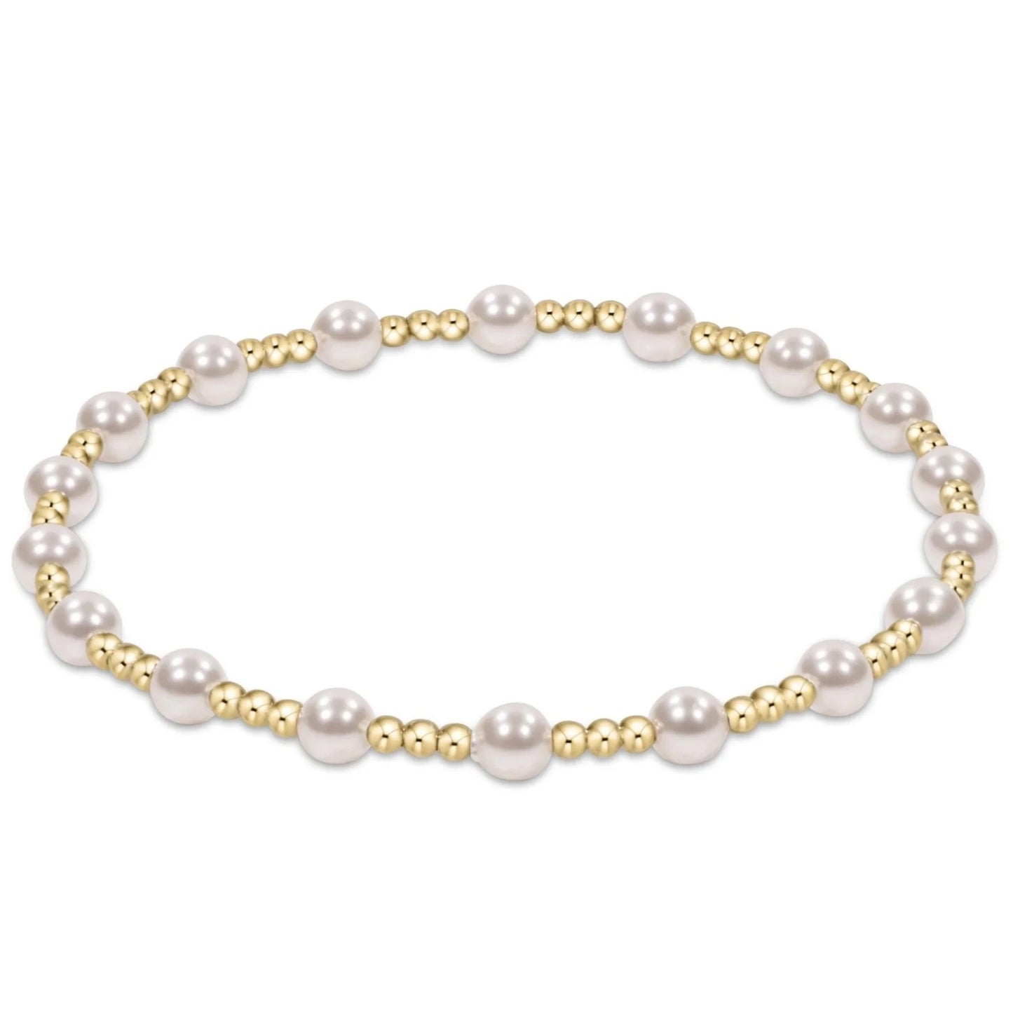 CCGOOD Pearl Bracelet Summer Stackable Jewelry 18 K Gold Plated Ball Beads Stra image 7
