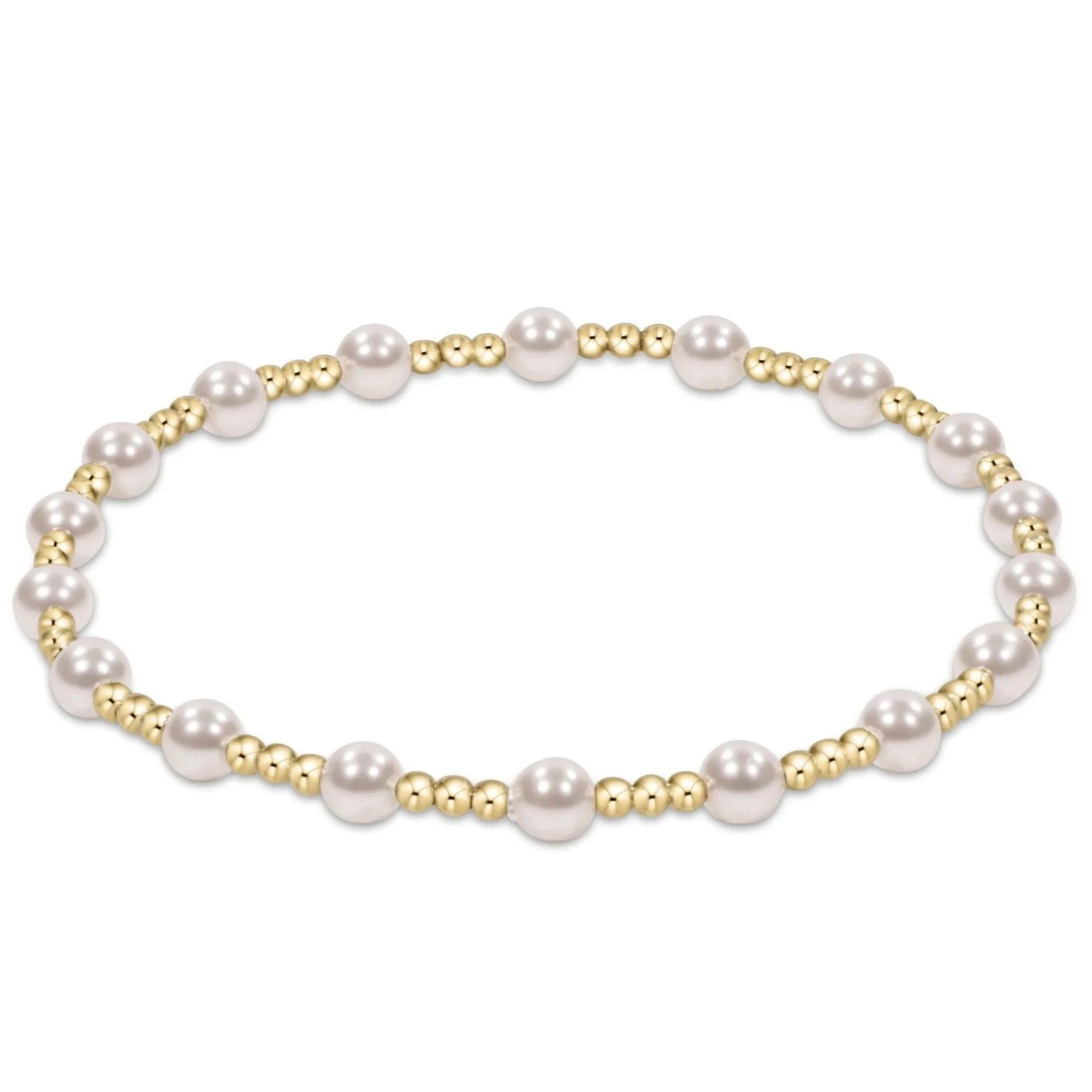 CCGOOD Pearl Bracelet Summer Stackable Jewelry 18 K Gold Plated Ball Beads Stra image 7