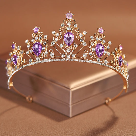 Itacazzo Bridal Headwear Gold-colour Baroque Style Mysterious Ladies' Crown For image 0