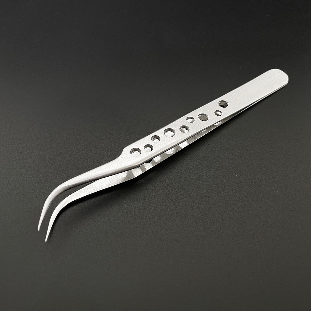 Industrial Tweezers Electronics Anti-static Curved Straight Tip Precision Stain image 7