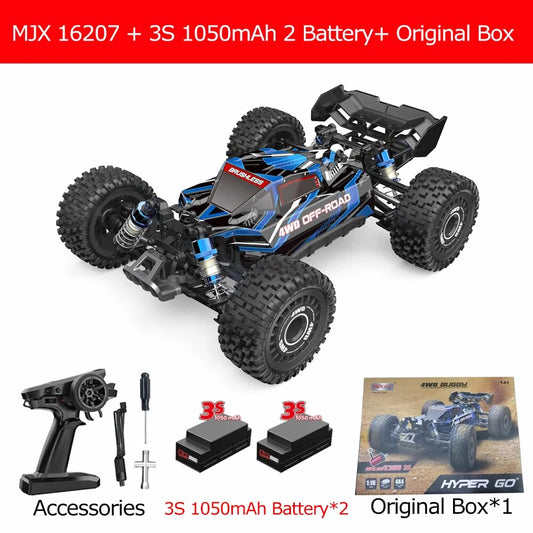 70KM/H MJX 16207 16208 1/16 RC Car Hyper Go Brushless 4WD Racing Car Electric O image 0