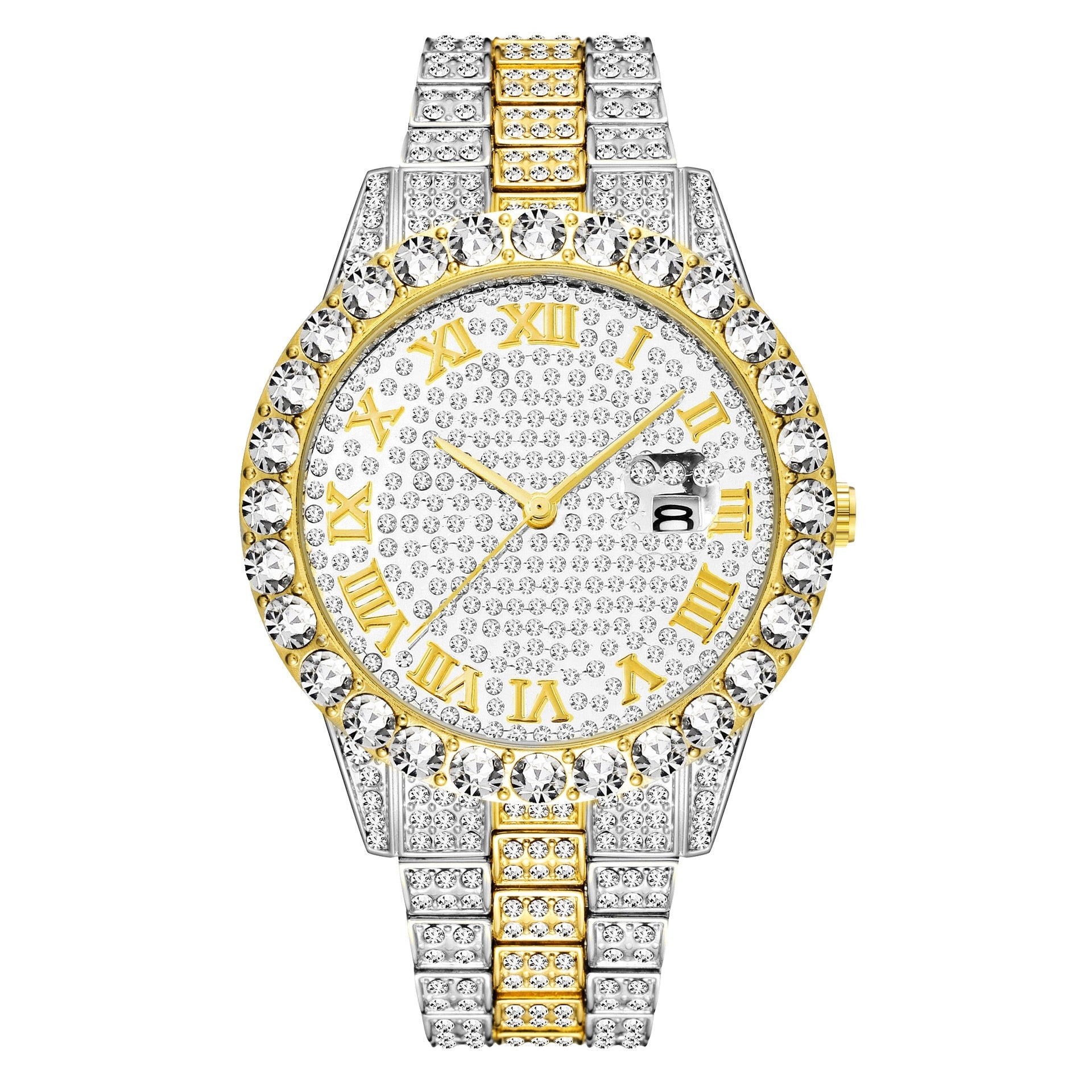 Diamond Men Women Watches Gold Watch Ladies Wrist Watch Luxury Rhinestone Unise image 6