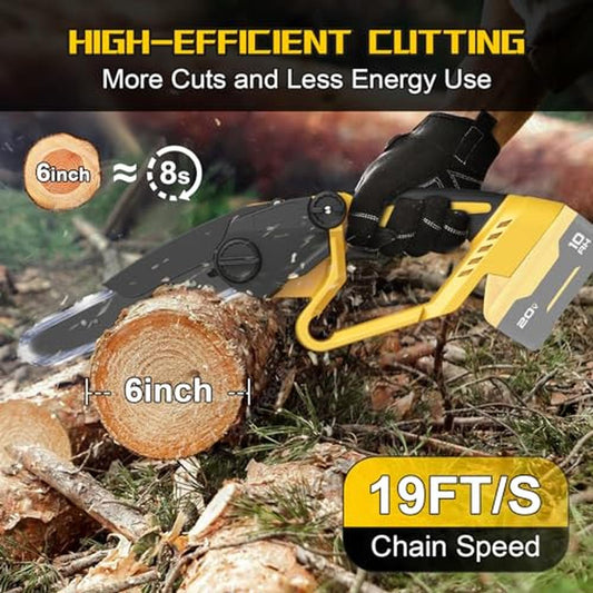 6 Inch Cordless Mini Chainsaw Dewalt 20V Max Battery Powerful Motor Easy Instal image 0