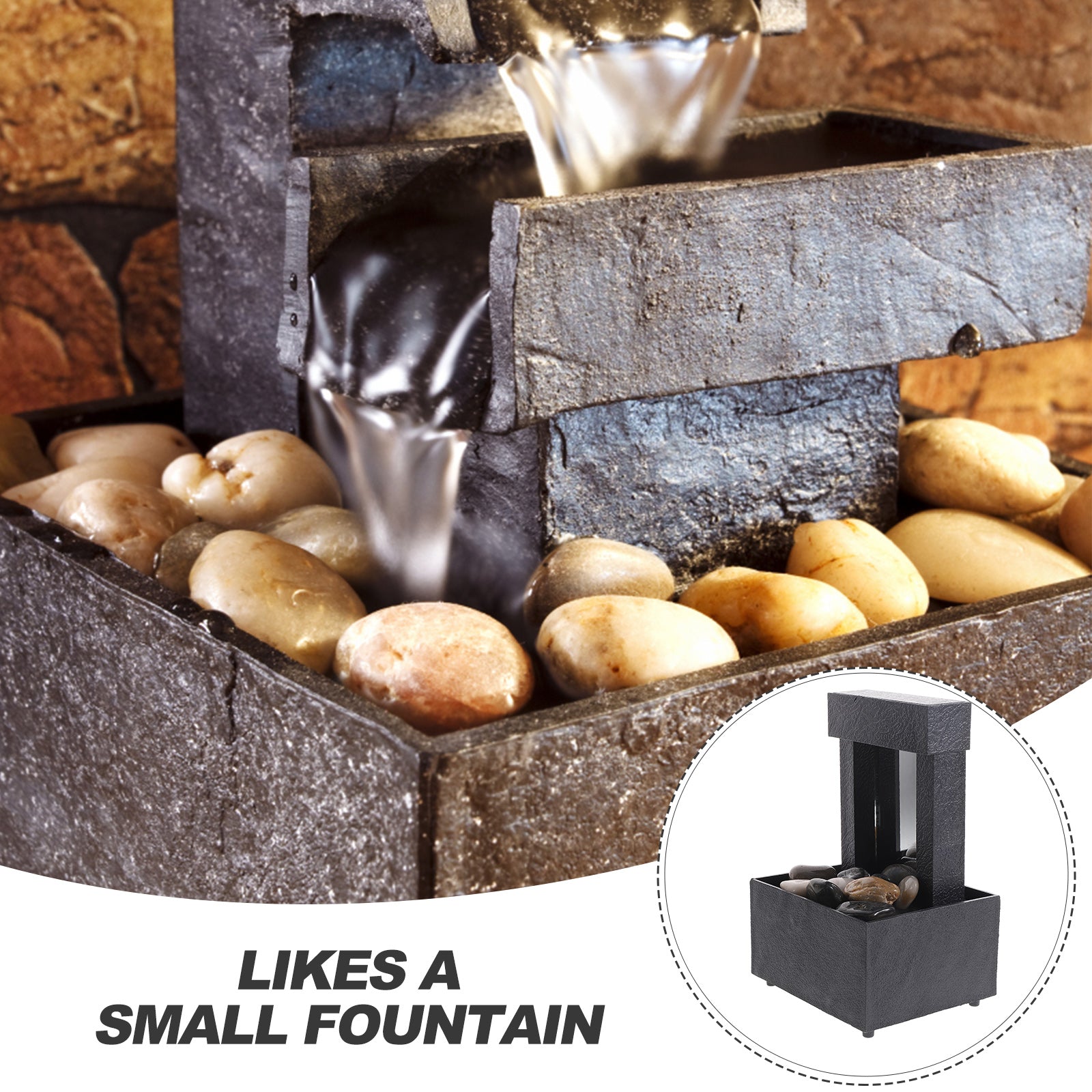 Creative Chinese Style Indoor Water Fountains Tabletop Ornament for Home Office image 3