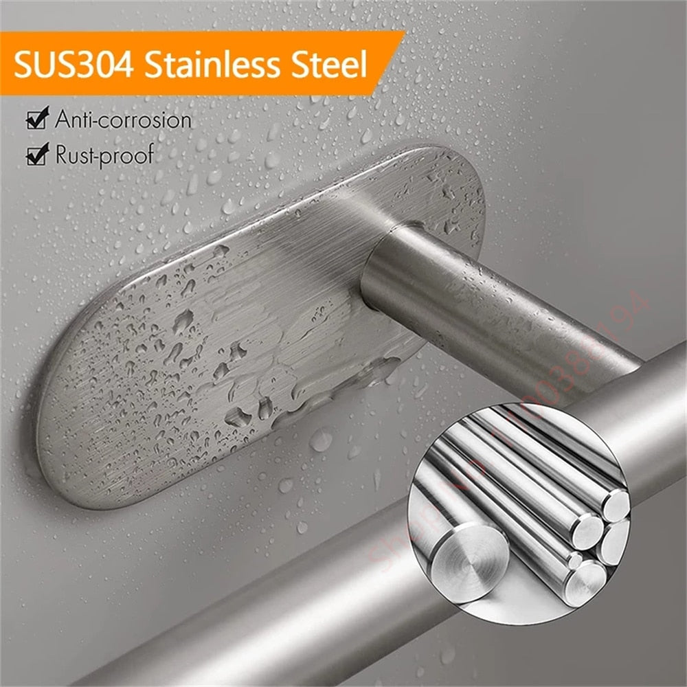 Adhesive Toilet Paper Holder Wall Mount For Bathroom Kitchen Silver Gold Black  image 20