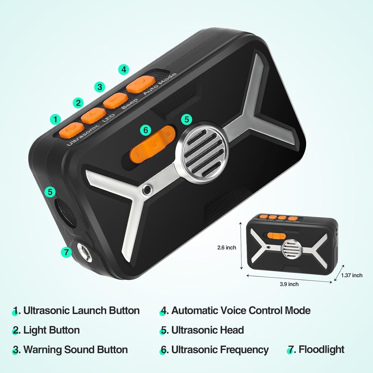 Dog Bark Deterrent Devices Anti Barking Device for Dogs Indoor Outdoor with 3 M image 3