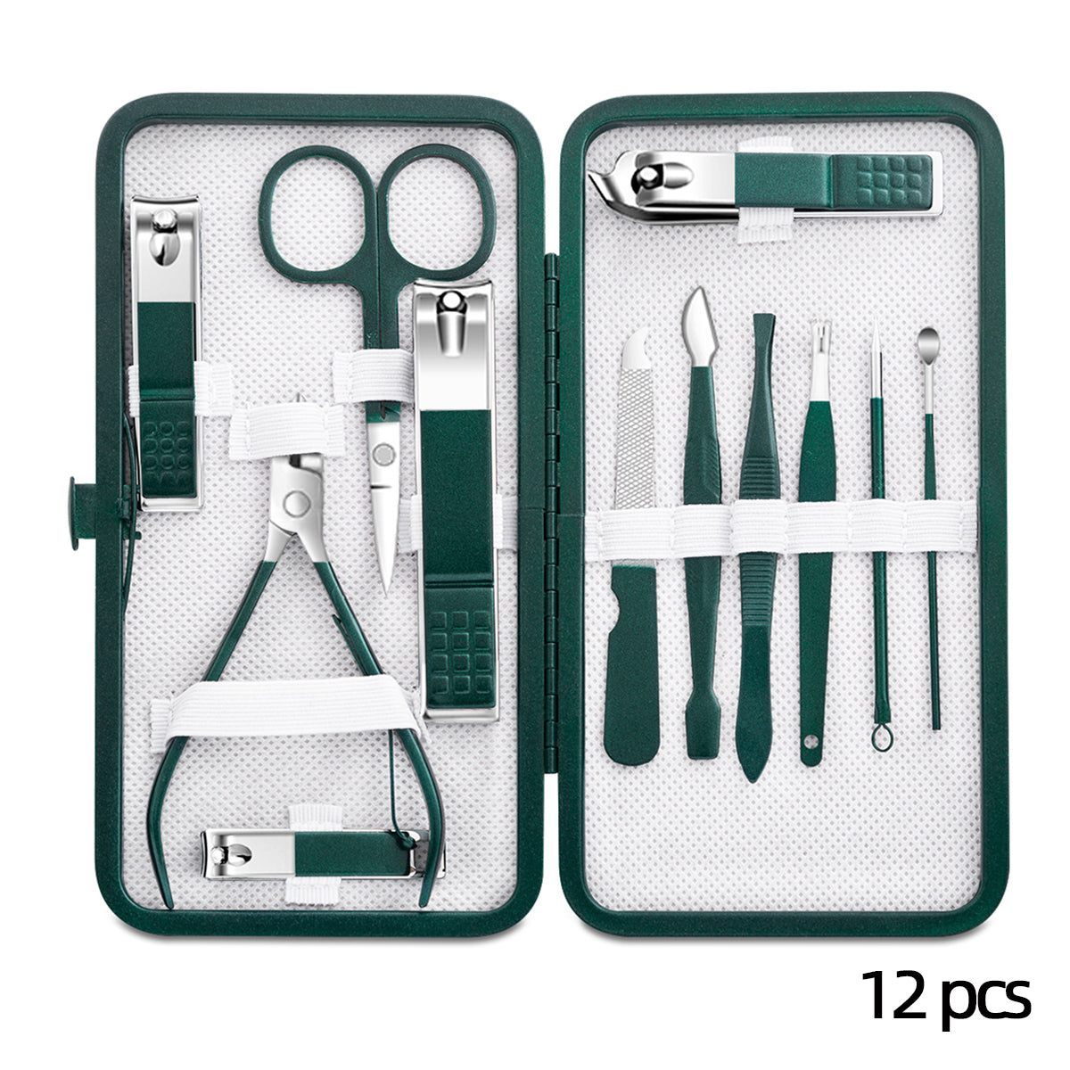 Stainless Steel Nail Clipper Set Grooming Tool Set With Portable Case Manicure image 1
