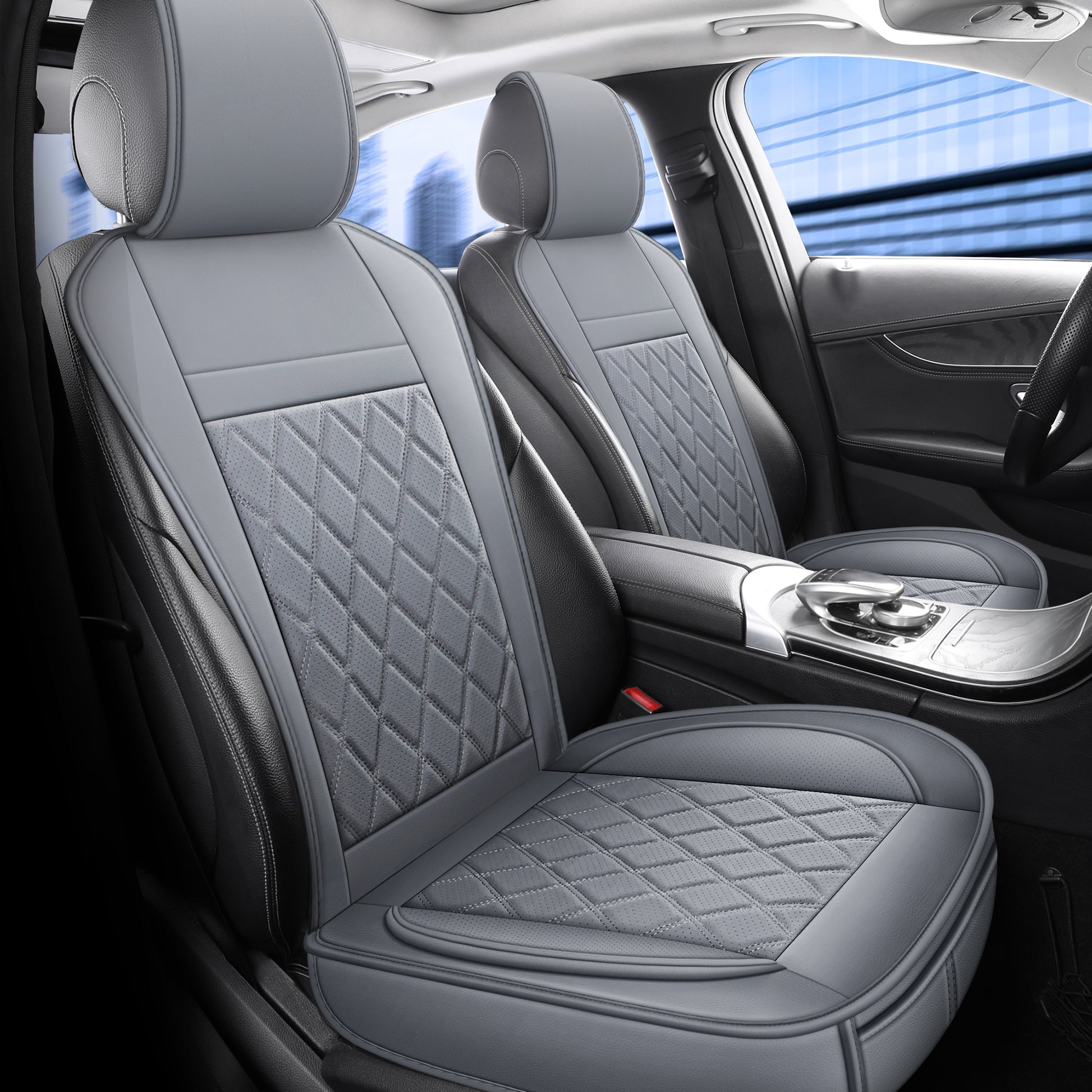 Car Seat Cover, Automotive Seat Covers & Accessories, Front Seat Covers in Blac image 7