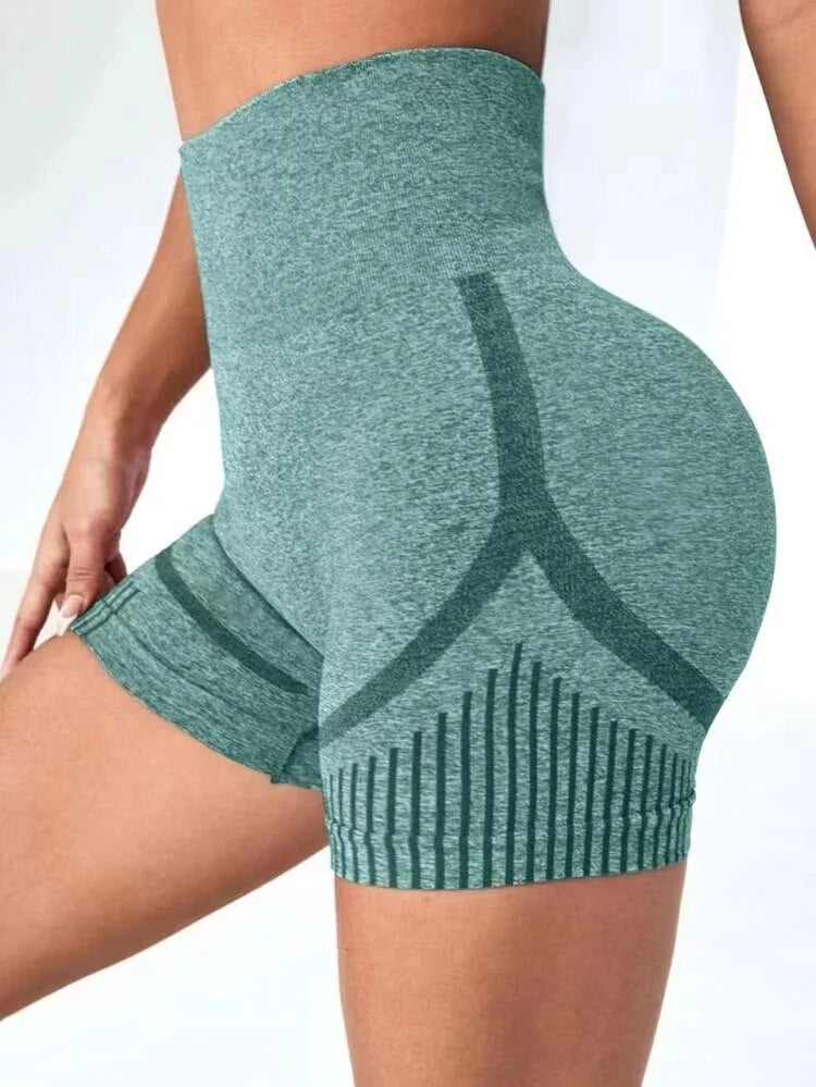 Women Yoga Shorts High Waist Workout Shorts Fitness Yoga Lift Butt Fitness Ladi image 9