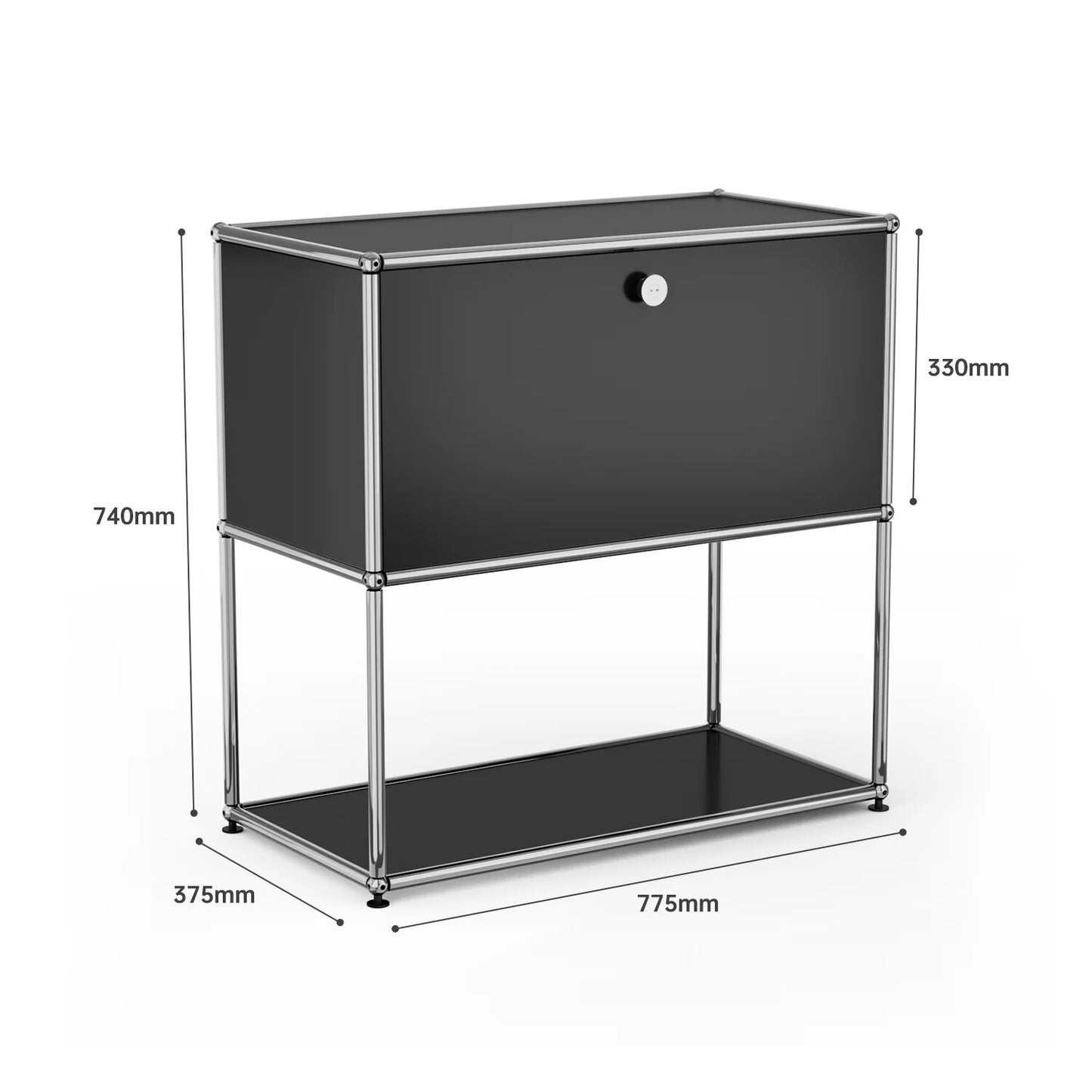 Bed Side Table Module Storage Cabinet Haller Storage Shelf Sideboard Living Roo image 4