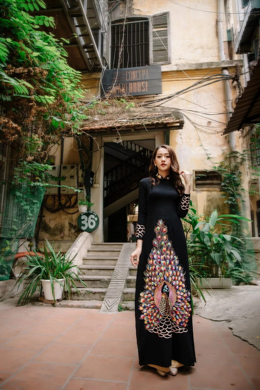 aodai vietnam clothing cheongsam aodai vietnam dress vietnamese traditionally d image 0