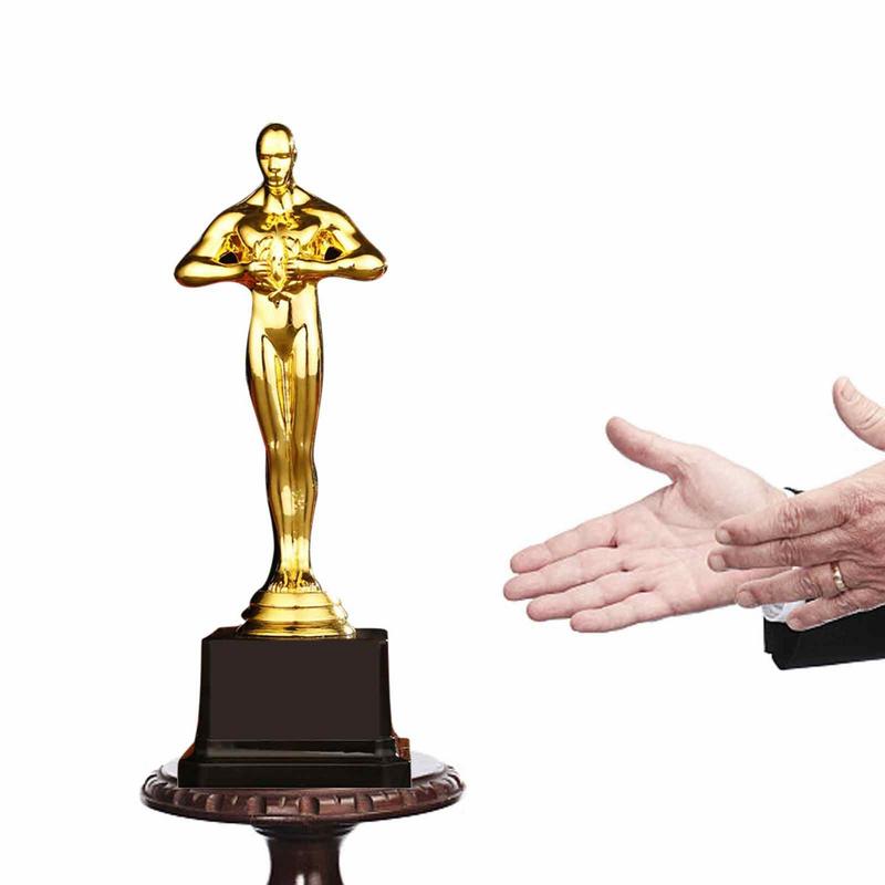 Custom Oscar Trophy Gold-plated Small Gold Statue Team Sports Competition Craft image 7