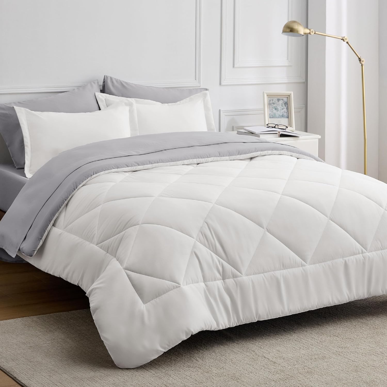 Bedsure Comforter Set - Reversible Queen Bed in a Bag with Comforters, Sheets,  image 8