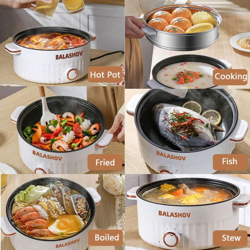 3L 110V Portable Electric Rice Cooker Multifunctional Pan Non-stick Cookware fo image 2