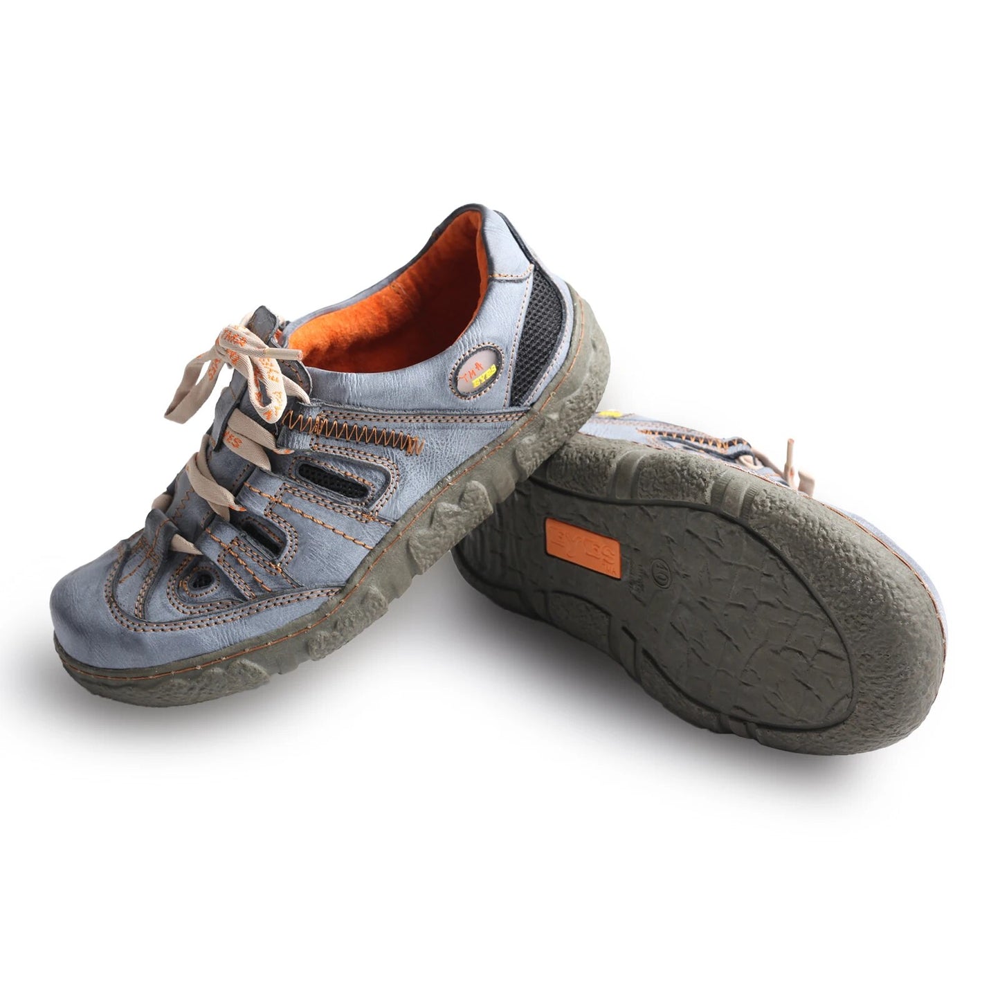 TMA EYES Women's Casual Lace-Up Breathable Mesh and Leather Sneaker image 7