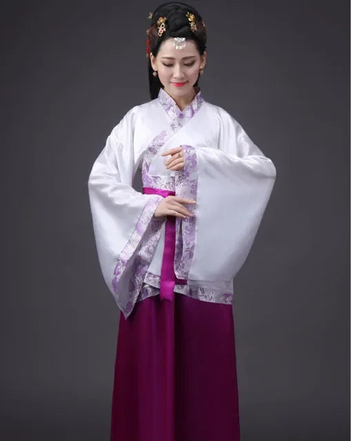 Hot sale women hanfu traditional asian dress cosplay costume Chinese Tang perfo image 4