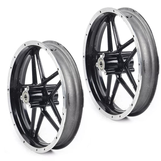49cc-50cc Mini Pit Bike Front & Rear Wheels Set, 2.50-10 Tire Rim Hub image 0