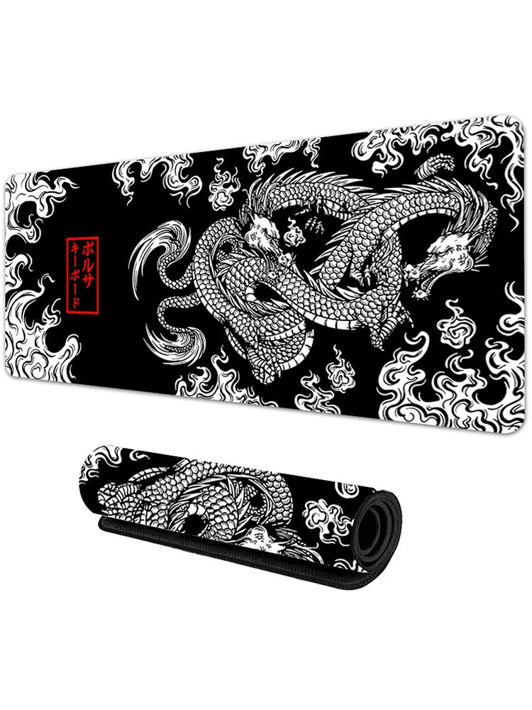 Japanese Dragon Large Gaming Mousepad XXL Keyboard Gamer Mouse Pad on The Table image 1