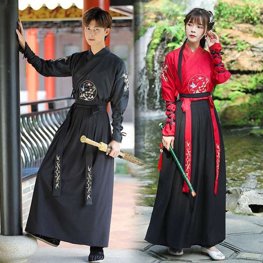 Japanese Vintage Kimono Samurai Cosplay Clothing Woman Man Chiinese Hanfu Crane image 0