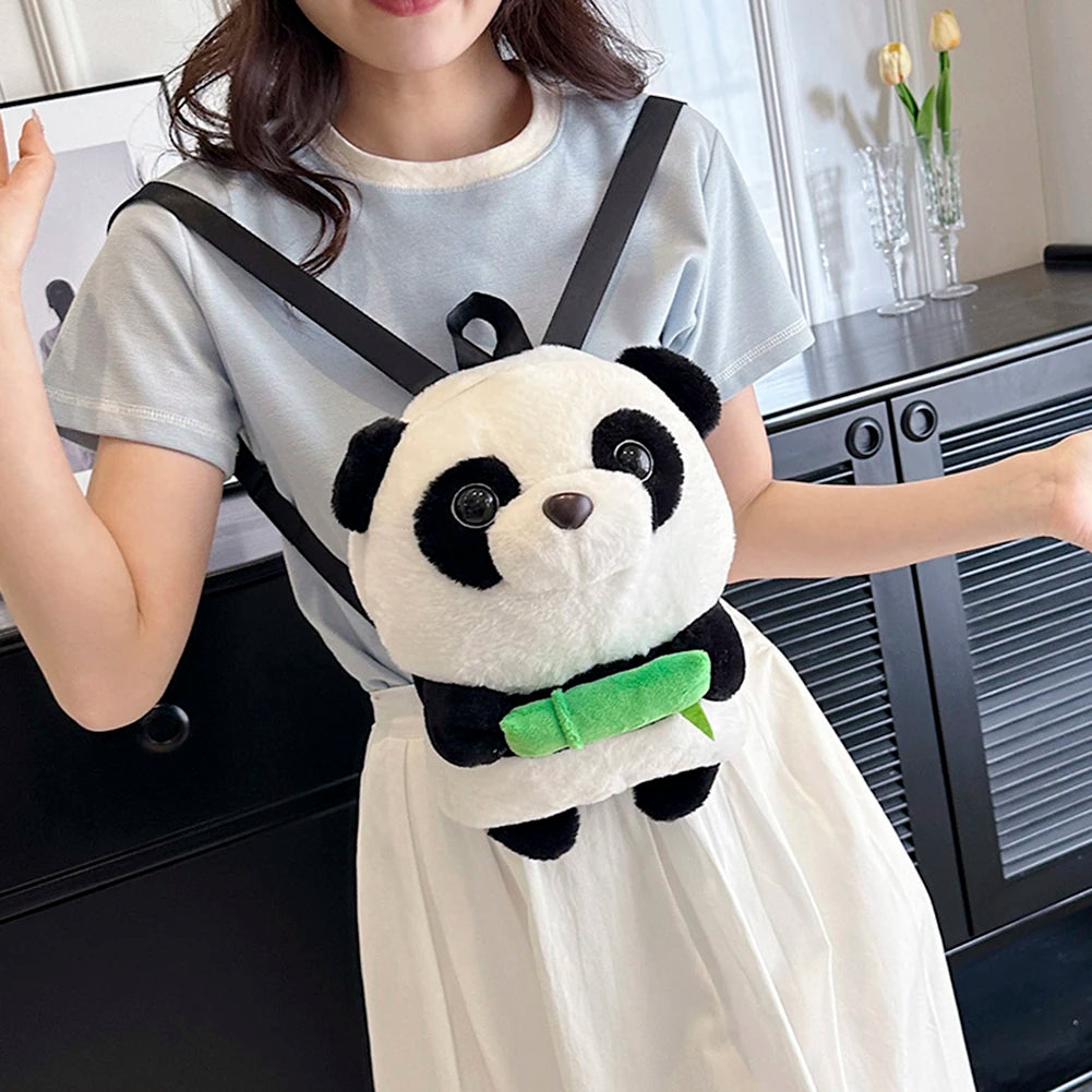 Kawaii Panda Dolls Backpack Casual Plush Children Women Backpack Fashion Girls  image 2