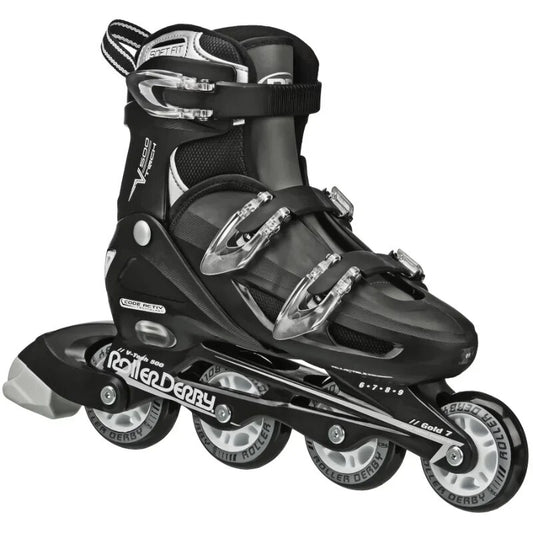 V-Tech 500 Men's Inline Skate with Adjustable Sizing, Black image 0