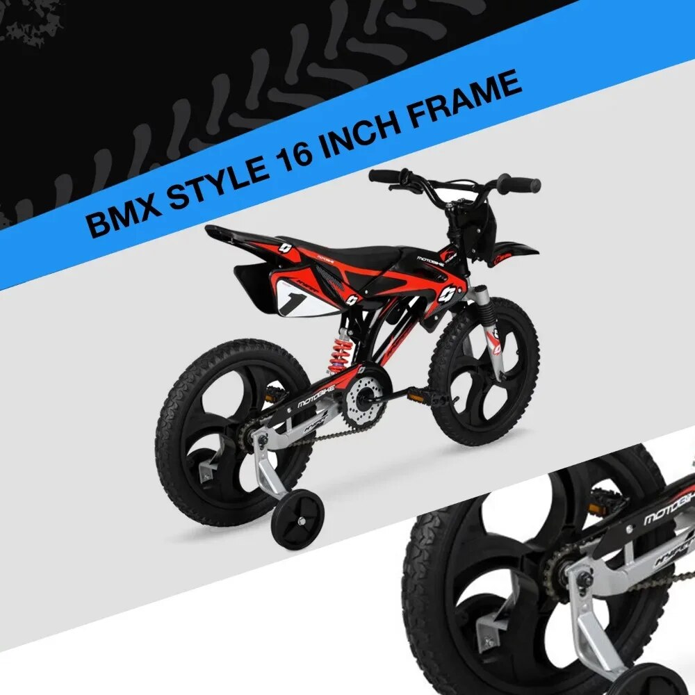 Hyper Bicycles 16in Kids Mag Wheels Motobike, Black/Red image 4
