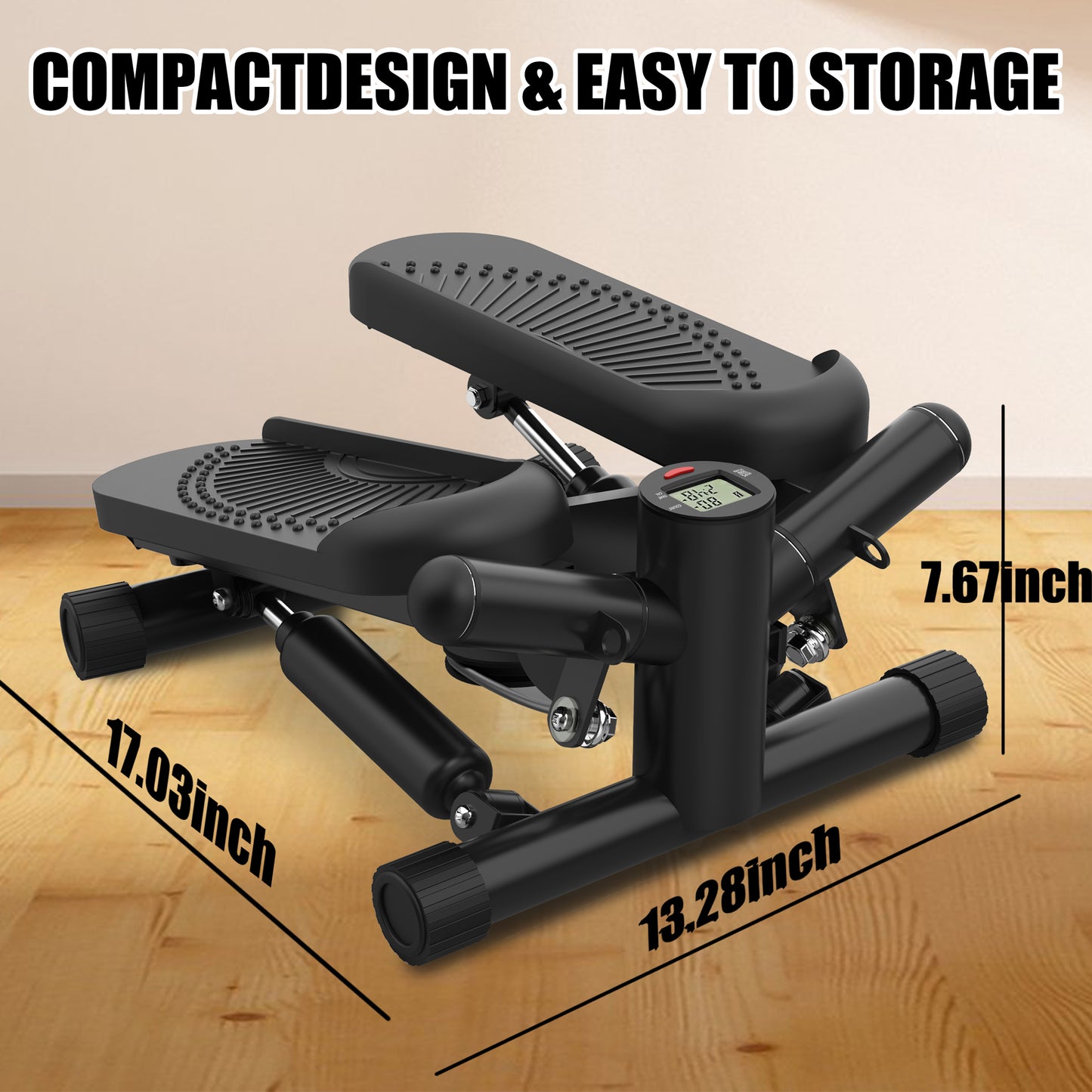 Sports Mini Stepper -330 pound Rotating Stepper with Resistance Band Portable F image 6