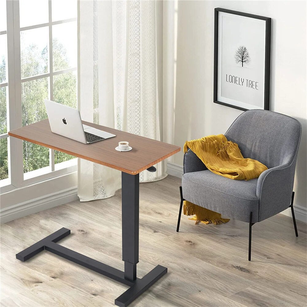 Large Rolling Overbed Laptop Desk Height Adjustable Table Stand for Hospital US image 2