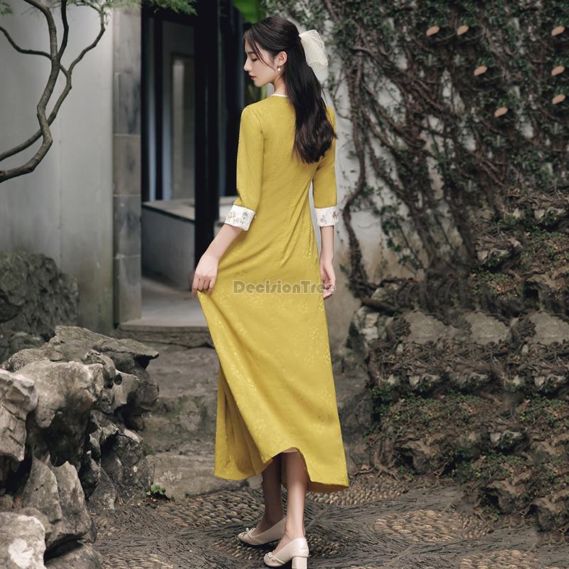 2024 aodai vietnam clothing cheongsam aodai vietnam dress vietnamese women trad image 4
