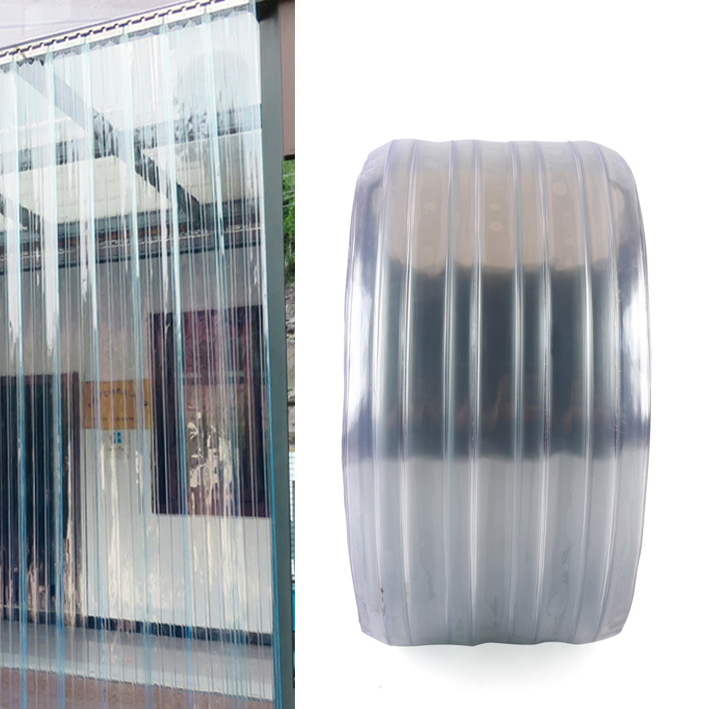 Strip Curtain 164'Ft*7.08"in Roll Cooler Freezer PVC Clear Door Curtain Plastic image 0