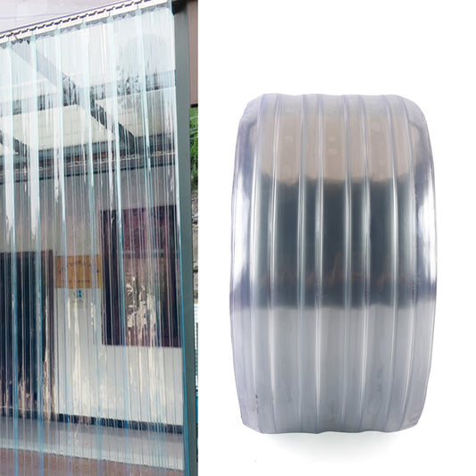 Strip Curtain 164'Ft*7.08"in Roll Cooler Freezer PVC Clear Door Curtain Plastic image 0