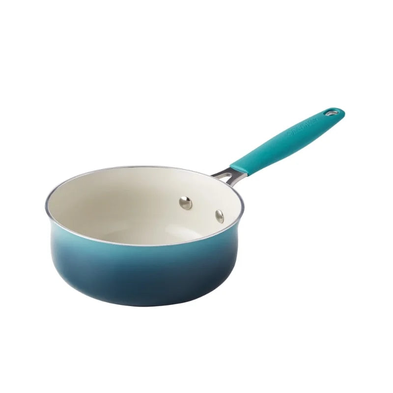 The Pioneer Woman 12-Pieces Porcelain Enamel Classic Ceramic Cookware Set, Ombr image 6