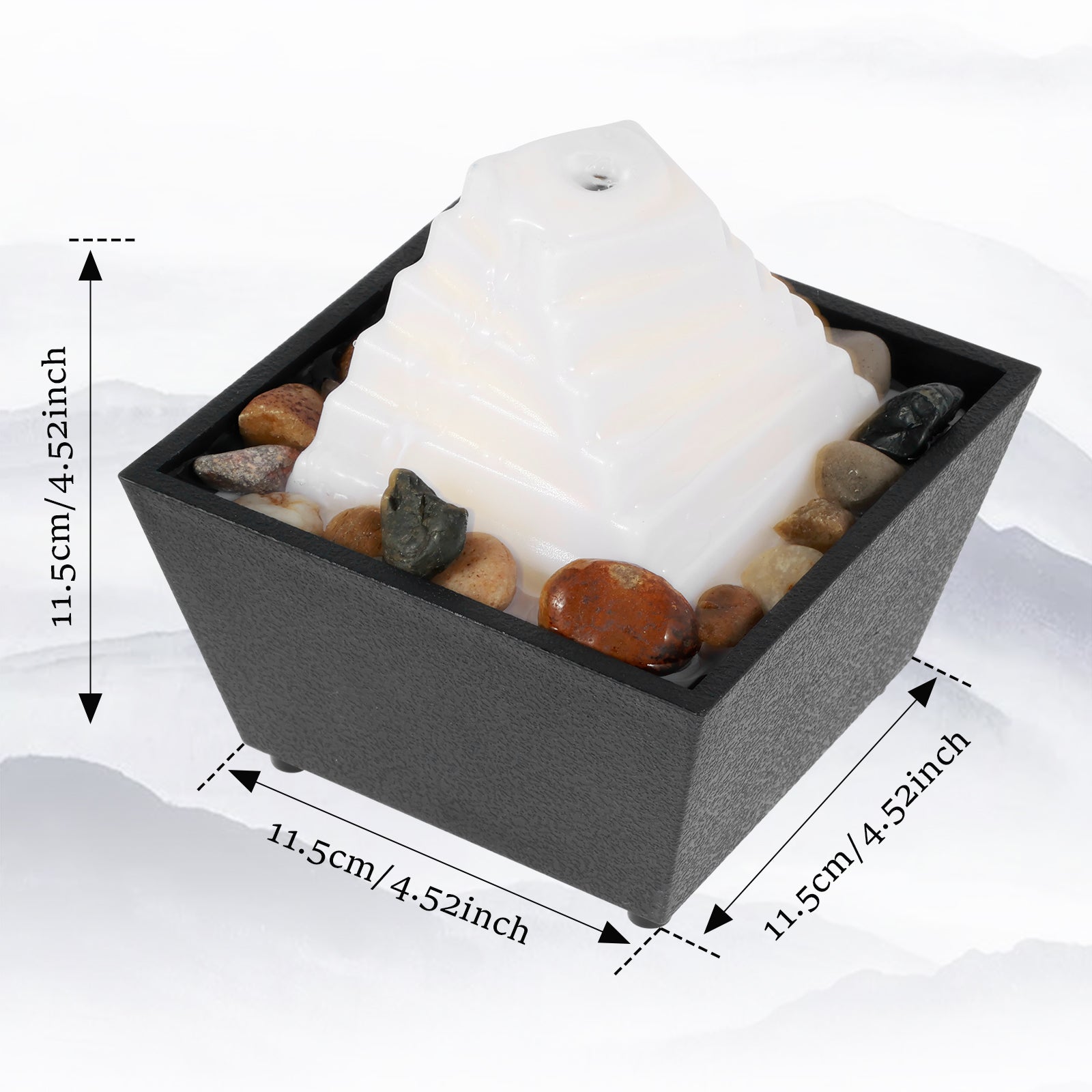 Tabletop fountain office feng shui wealth ornament meditation waterfall fountai image 1
