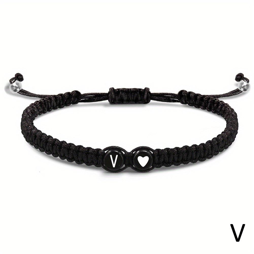 26 Letters Initial Heart Bracelets Handmade Adjustable A-Z Name Braided Bracele image 14