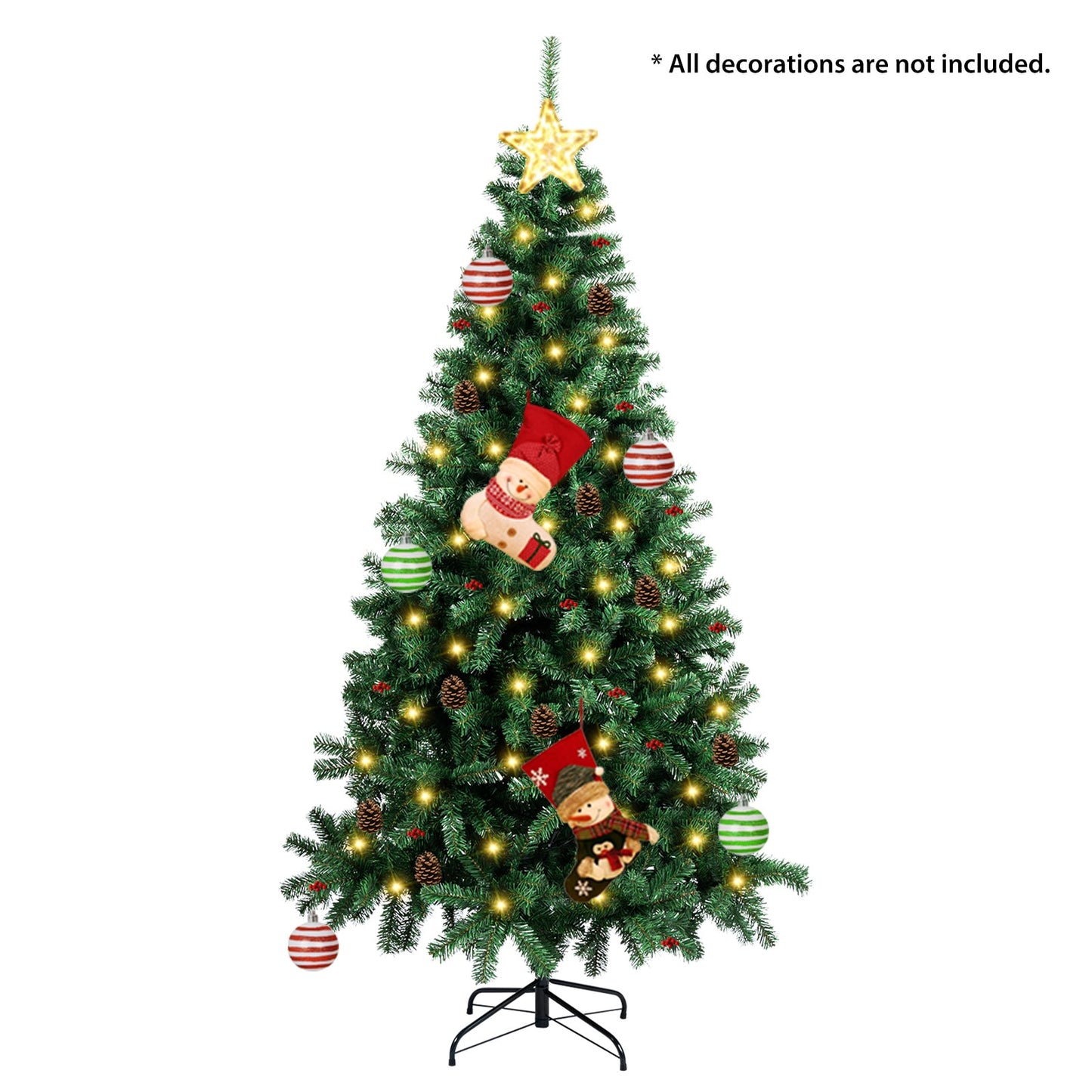 7FT Green Christmas Tree Artificial Christmas Tree PVC Needles with 1150 Branch image 1