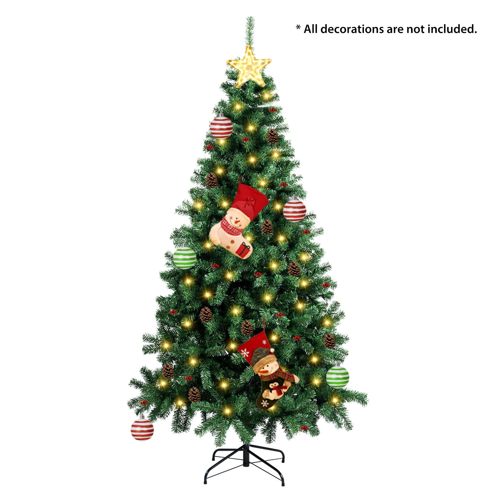 7FT Green Christmas Tree Artificial Christmas Tree PVC Needles with 1150 Branch image 1