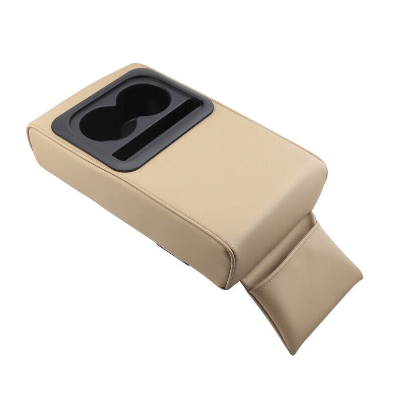 Universal Car Armrest Cushion Pad Center Console Storage Box Cover Cup Holder image 1