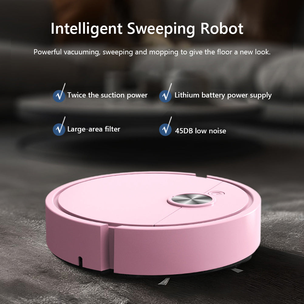 3 in 1 Vacuum Mop Robot Rechargeable Sweeping Machine Strong Suction Compact Cl image 2
